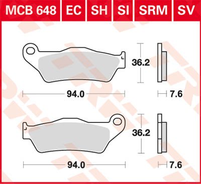 R NINET SCRAMBLER (2016 - 2022) allround organic standard brake pad | TRW