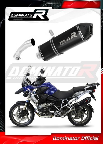 R 1200 GS ADVENTURE (2008 - 2009) exhaust silencer muffler hp7 black | Dominator