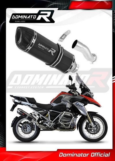 R 1200 GS ADVENTURE (2013 - 2018) exhaust silencer muffler hp1 black | Dominator