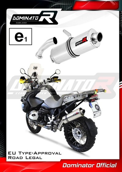 R 1200 GS ADVENTURE (2010 - 2012) homologated exhaust silencer oval | Dominator