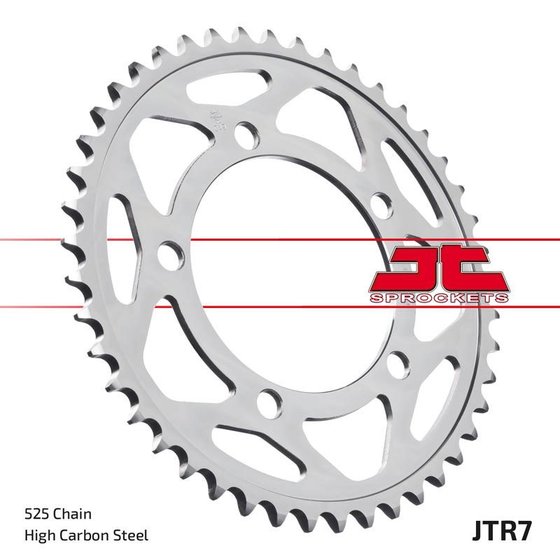 S 1000 RR (2017 - 2018) rear steel sprocket - 45 teeth, 525 pitch, black | JT Sprockets