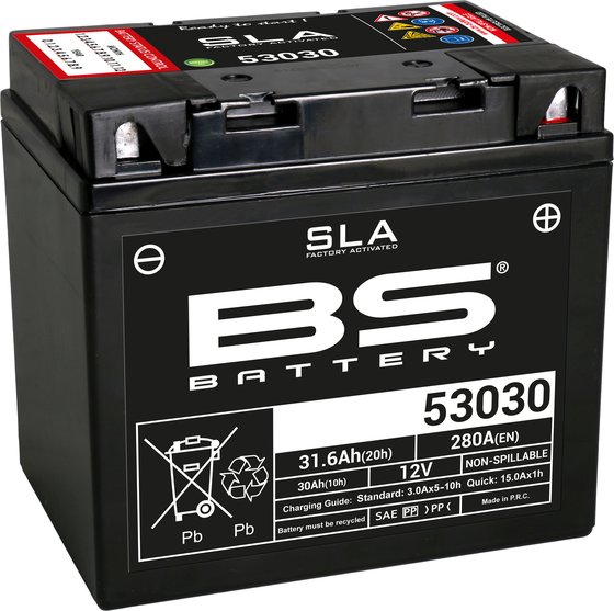 R 75 (1969 - 1984) bs battery 53030 (fa) sla - sealed & activated | BS BATTERY