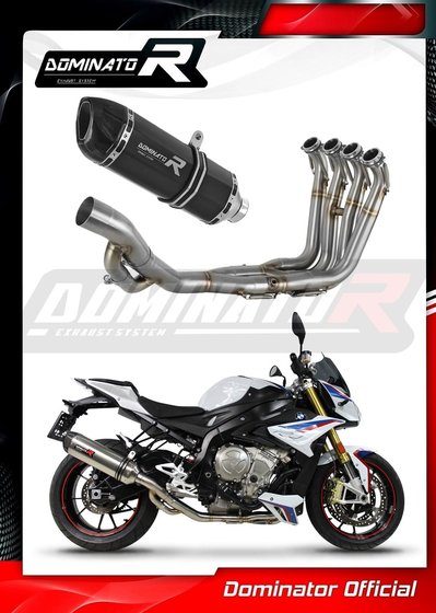 S 1000 R (2017 - 2020) full exhaust system silencer hp1 black | Dominator