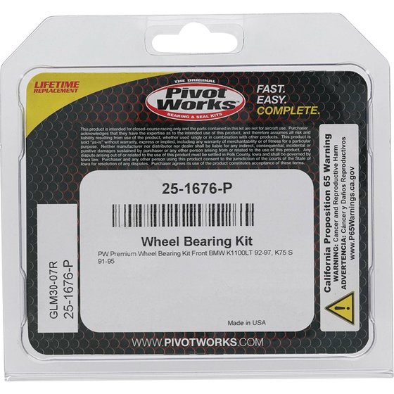 K 75 (1991 - 1995) wheel bearing kit front | All Balls