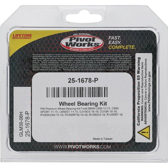 R 1200 R (2013 - 2018) wheel bearing kit front | All Balls