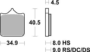 S 1000 RR (2009 - 2018) brakepads sintered | SBS