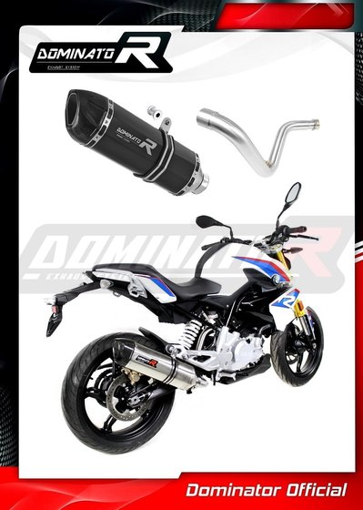 G 310 R (2016 - 2022) exhaust silencer muffler hp1 black | Dominator