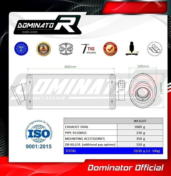 R 1200 GS ADVENTURE (2004 - 2007) exhaust silencer muffler ov | Dominator