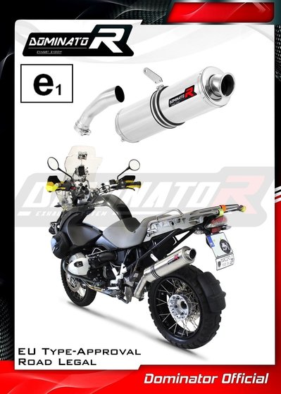 R 1200 GS ADVENTURE (2010 - 2012) homologated exhaust silencer round | Dominator