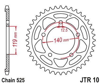 F 700 GS (2018 - 2018) steel rear sprocket | JT Sprockets