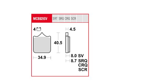 HP4 (2013 - 2014) sintered metal brake pad | TRW