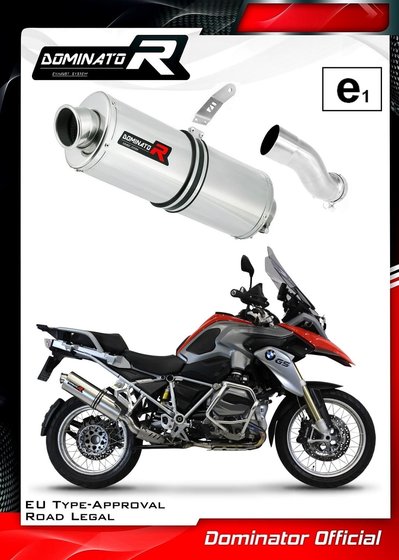 R 1200 GS ADVENTURE (2013 - 2018) homologated exhaust silencer oval | Dominator