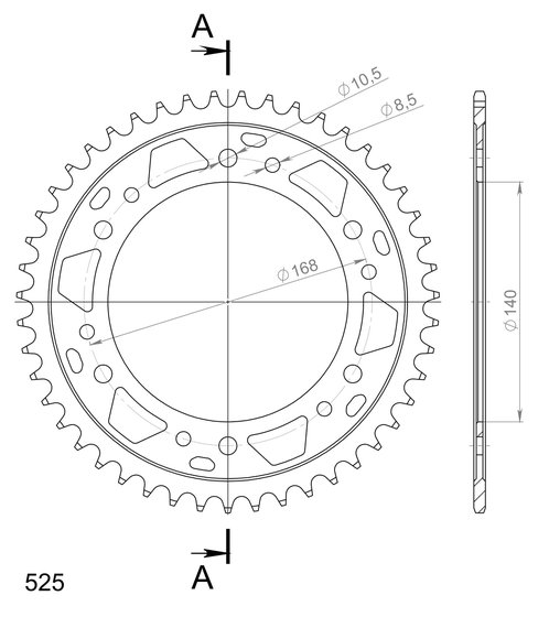 F 800 R (2009 - 2019) supersprox / jt rear sprocket 6.47 | Supersprox