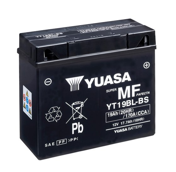 K 1200 R (2005 - 2008) yuasa battery,yt19bl-bs (cp) with acidpack (3) | YUASA