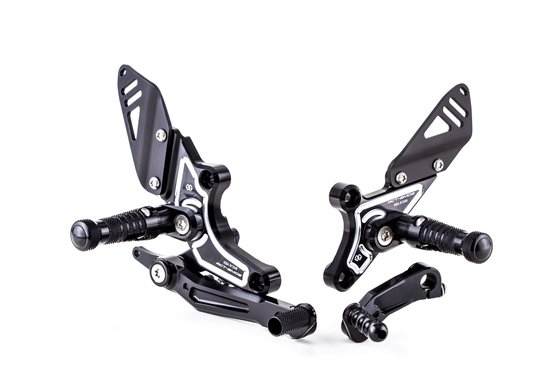 R NINET PURE (2017 - 2022) rct10gt rearset (black/silver) for bmw motorcycles | GILLES TOOLING