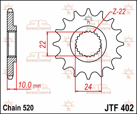 F 650 GS DAKAR (1999 - 2000) front sprocket 15tooth pitch 520 jtf40215 | JT Sprockets