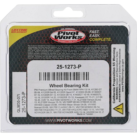 K 1300 R (2007 - 2012) wheel bearing kit front | All Balls