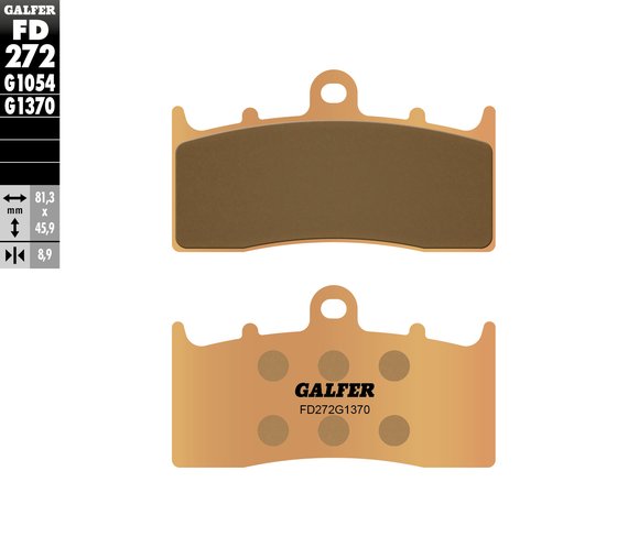 K 1200 R (2005 - 2005) street sinter brake pads for bmw (front) | GALFER