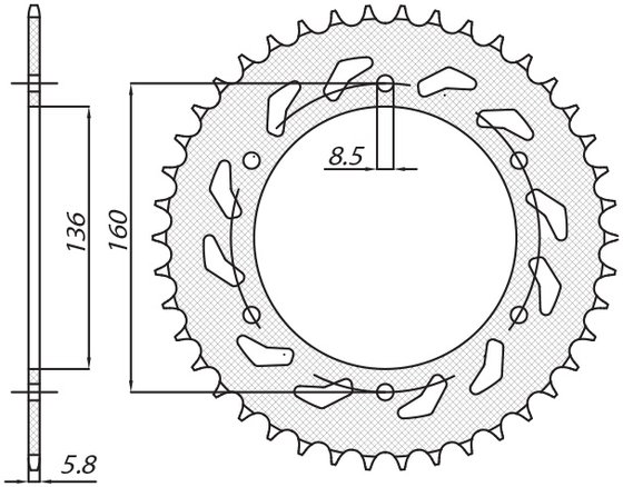 F 650 (1993 - 2000) rear sprocket | SUNSTAR SPROCKETS