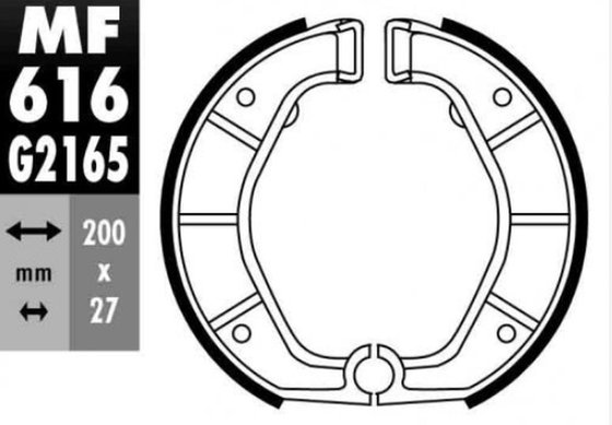 R 80 GS (1986 - 1995) rear brake shoes | GALFER