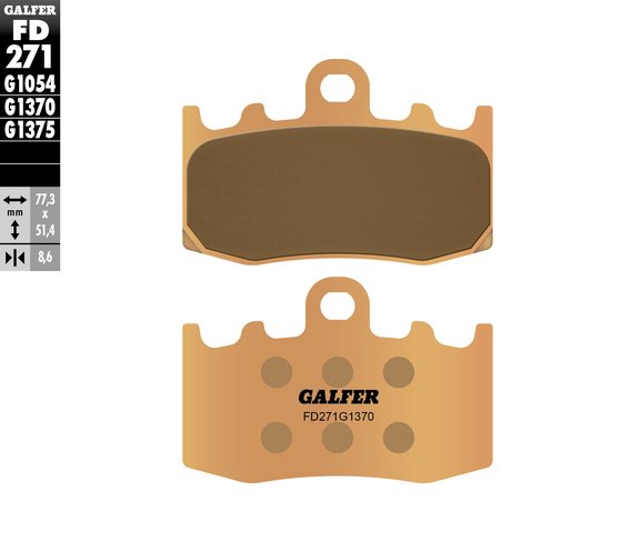 R 1200 GS (2009 - 2009) street sinter brake pads for bmw (front) | GALFER