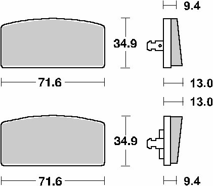 R 90 (1973 - 1976) brakepads ceramic | SBS