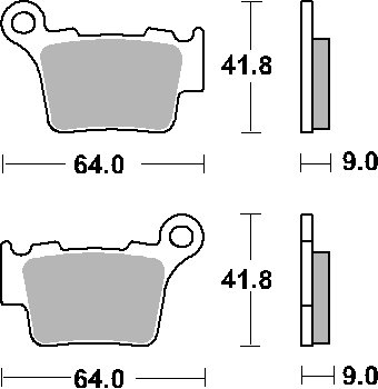 G 450 X (2008 - 2010) brakepads carbon silver | SBS