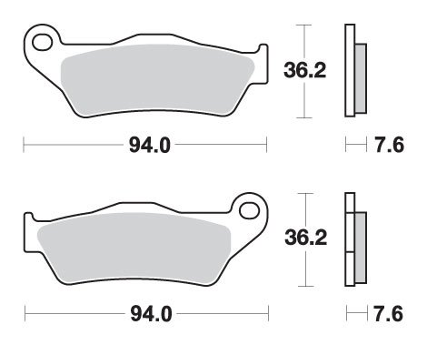 G 450 X (2008 - 2010) brakepads sintered offroad | SBS