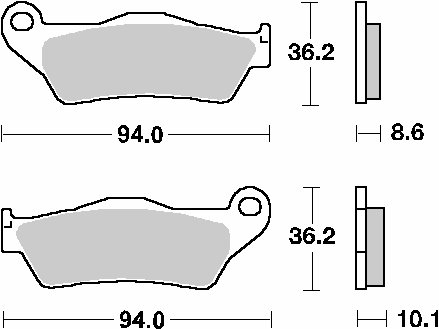 K 1200 R SPORT (2005 - 2007)  sbs brakepads ceramic | SBS