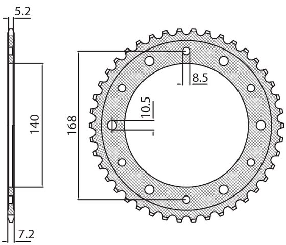 F 800 GS (2008 - 2012) rear sprocket | SUNSTAR SPROCKETS