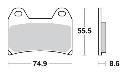 G 650 XMOTO (2006 - 2007) brakepads sintered | SBS