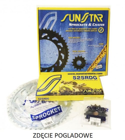 F 800 GS (2008 - 2017) steel plus chain kit with gold chain and sprockets | SUNSTAR SPROCKETS