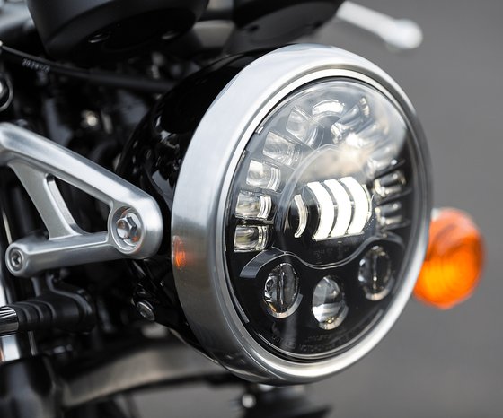 R NINET SCRAMBLER (2016 - 2022) prisitaikantis led priekinis žibintas 7" juodas | J.W. SPEAKER