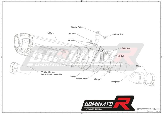 R 1250 GS ADVENTURE (2018 - 2020) homologated exhaust silencer hp1 | Dominator