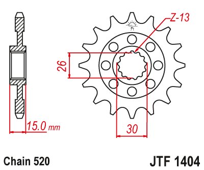 HP4 (2013 - 2015) plieninė priekinė žvaigždutė | JT Sprockets