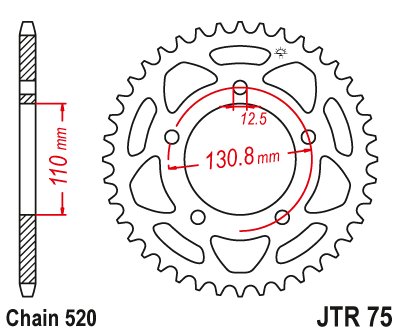 S 1000 RR (2010 - 2018) plieninė galinė žvaigždutė | JT Sprockets