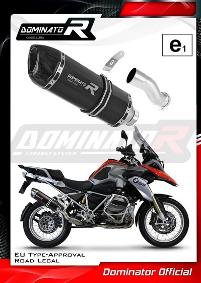 R 1200 GS ADVENTURE (2013 - 2018) eu approved exhaust silencer hp1 black | Dominator