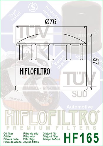 F 800 ST (2006 - 2012) "hiflo" alyvos filtras hf165 | Hiflofiltro