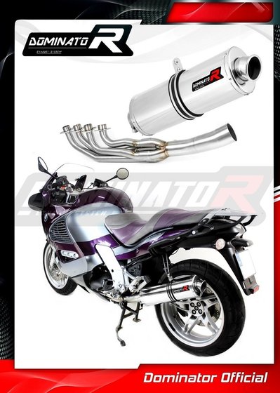 K 1200 RS (1997 - 2000) exhaust full system manifold silencer oval | Dominator