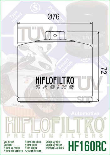 S 1000 RR (2010 - 2019) našesnis tepalo filtras | Hiflofiltro