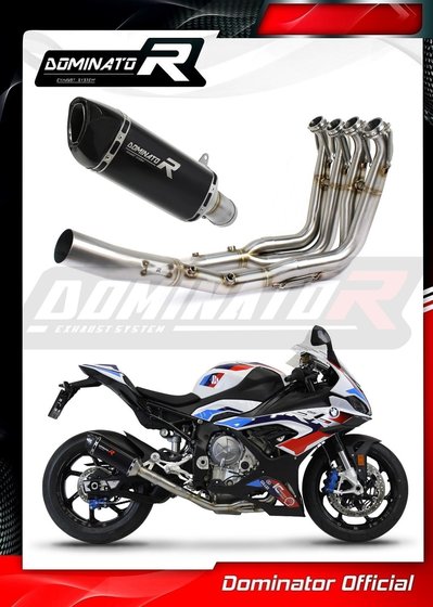 M 1000 RR (2021 - 2022) full exhaust system silencer hp6 black | Dominator