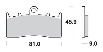 K 1200 LT (2001 - 2008) sukepintos stabdžių trinkelės | SBS