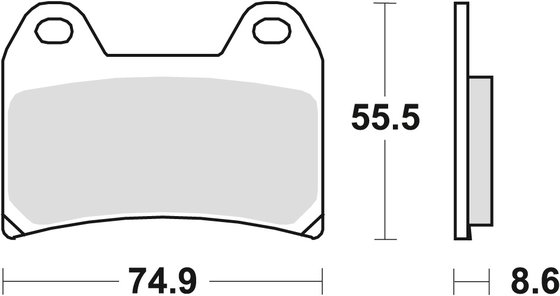 F 800 R (2009 - 2014) universalios organinės standartinės stabdžių trinkelės | TRW