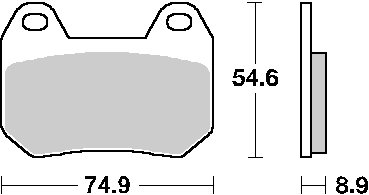 R 1200 CL (2003 - 2004) stabdžių kaladėlės keraminės | SBS