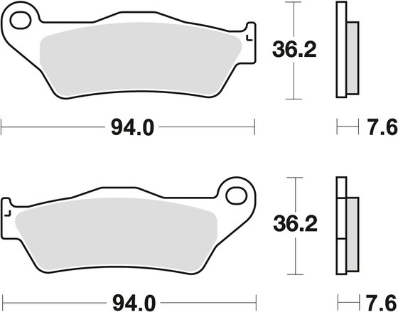 K 1300 S (2009 - 2016) universalios organinės standartinės stabdžių trinkelės | TRW