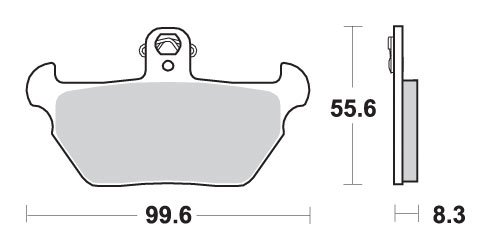 R 1100 RS (1993 - 1993) sukepintos stabdžių trinkelės | SBS