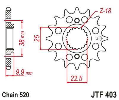 G 450 X (2008 - 2009) steel front sprocket | JT Sprockets