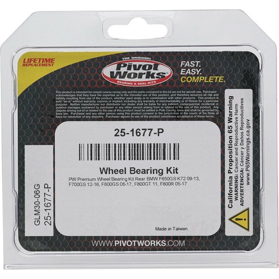 F 800 R (2005 - 2017) wheel bearing kit rear | All Balls