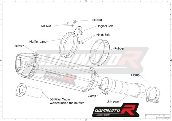 R 1200 RS (2015 - 2018) homologated exhaust silencer hp1 | Dominator