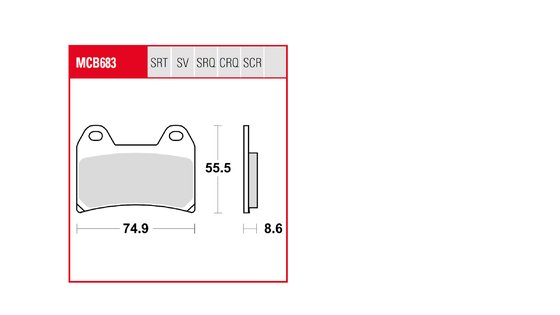 G 650 XMOTO (2007 - 2009) sintered metal brake pad | TRW